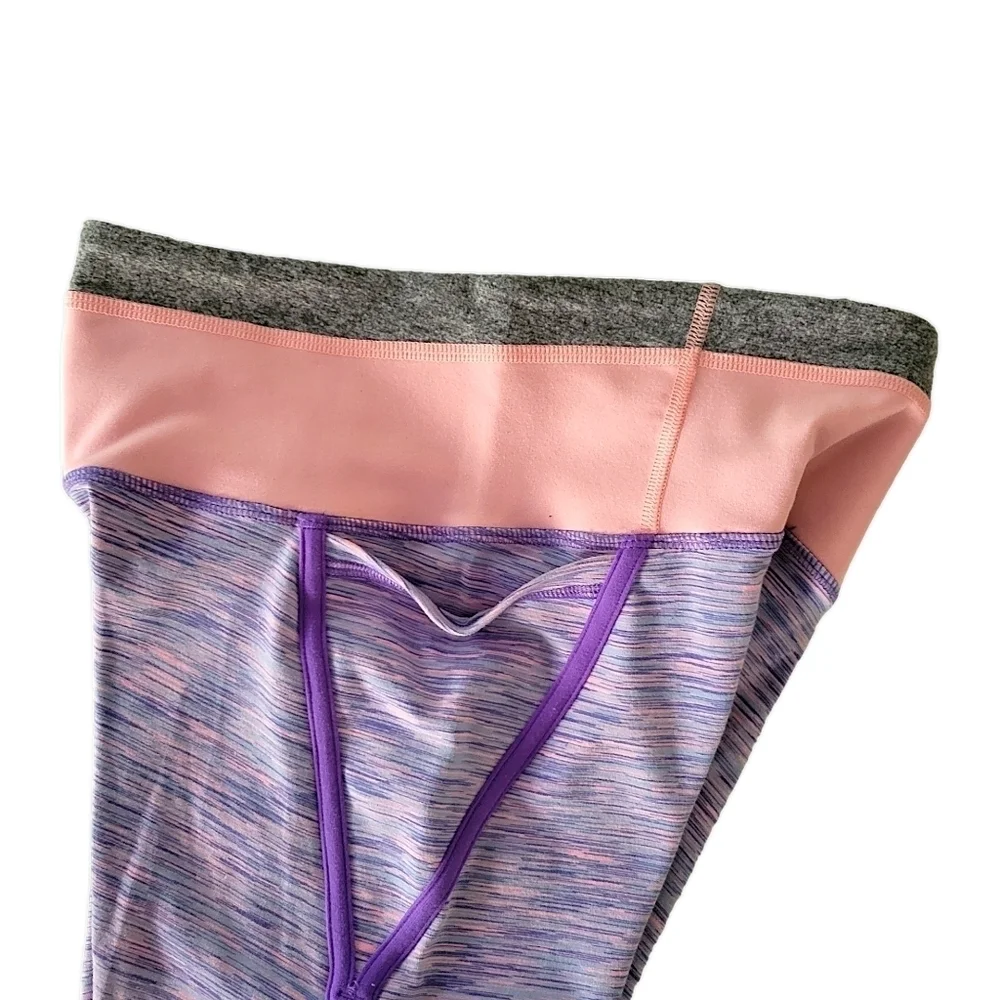 Ivivva by Lululemon Spacedye Purple Cropped leggings Size 14